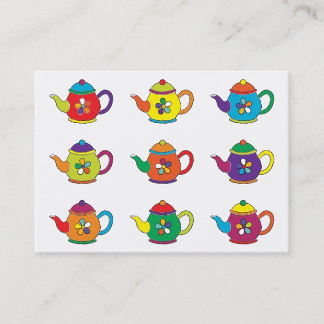 COLORFUL TEAPOTS BUSINESS CARD (Front)