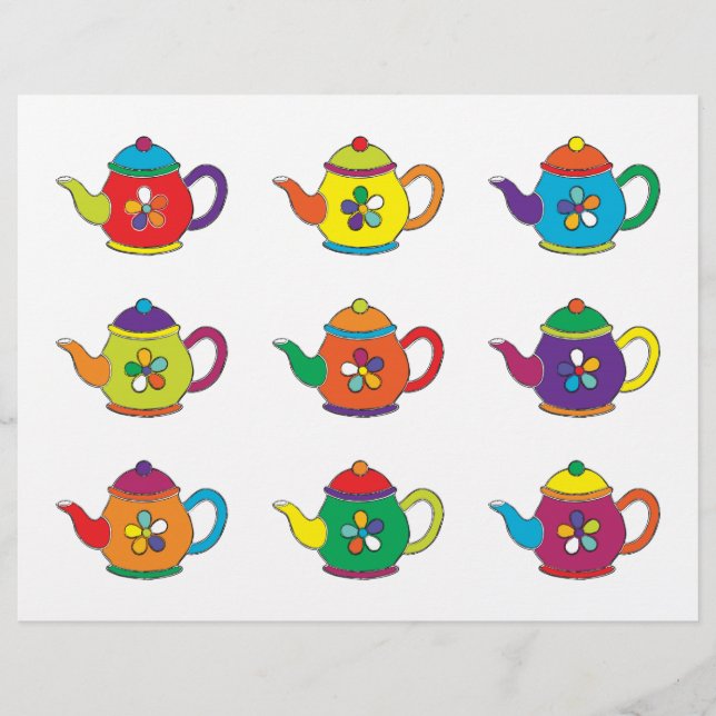 COLORFUL TEAPOTS FLYER (Front)
