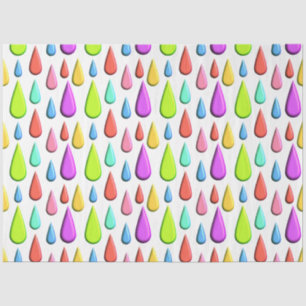 Colorful Tear drop, rain drop Pattern Tissue Paper