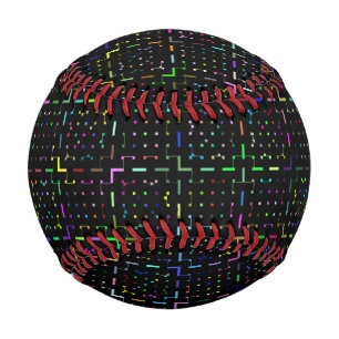 Colorful tech coding electronics pattern  baseball
