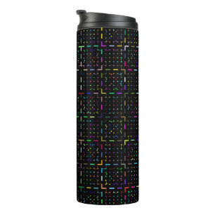 Colorful tech coding electronics pattern thermal tumbler