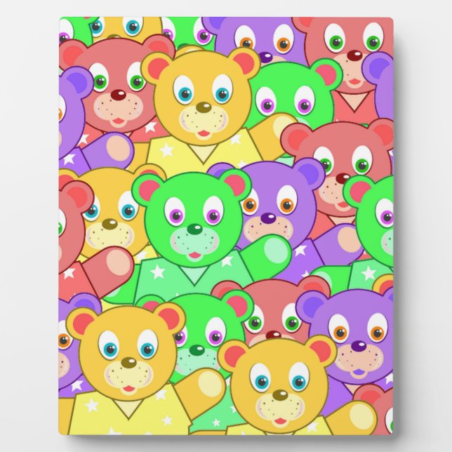 COLORFUL TEDDY BEARS PLAQUE (Front)