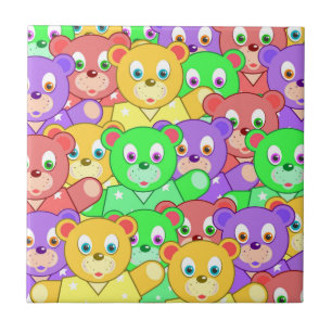 COLORFUL TEDDY BEARS TILE