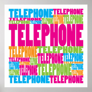Colorful Telephone Poster