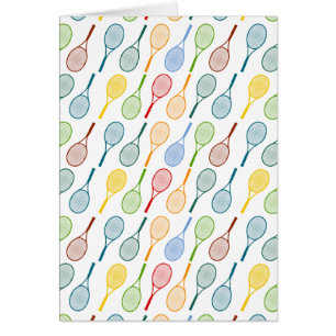 colorful tennis rackets pattern