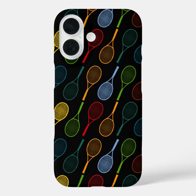 colorful tennis rackets pattern Case-Mate iPhone case (Back)