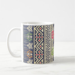 Colorful Thailand style rug surface close up vinta Coffee Mug