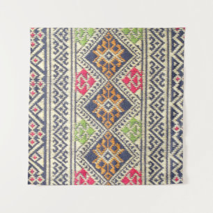 Colorful Thailand style rug surface close up vinta Tapestry