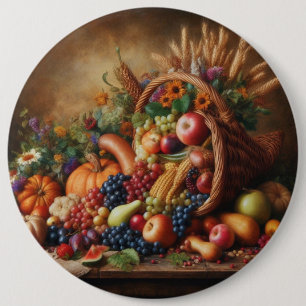 Colorful/Thanksgiving/Cornucopia/Fall 6 Cm Round Badge