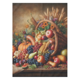 Colorful/Thanksgiving/Cornucopia/Fall Tablecloth