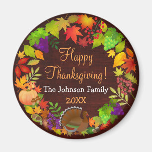 Colorful Thanksgiving Harvest Magnet