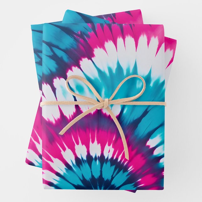 Colorful Tie Dye Art Wrapping Paper Sheets (Creator Uploaded)