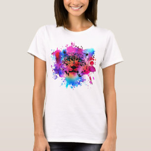 Colorful Tiger Head T-Shirt