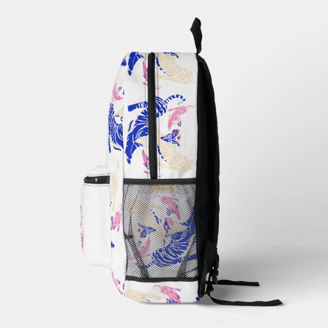 Colorful Tiger Print Backpack (Right)