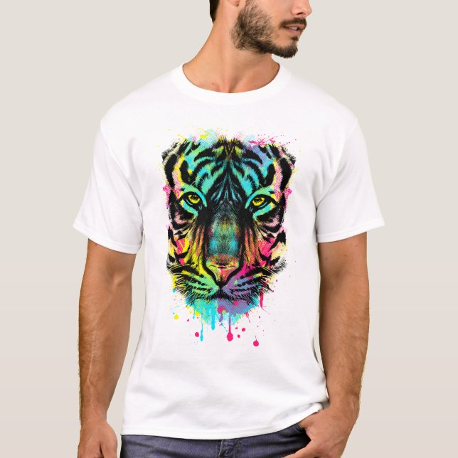 Colorful tiger T-Shirt (Front)