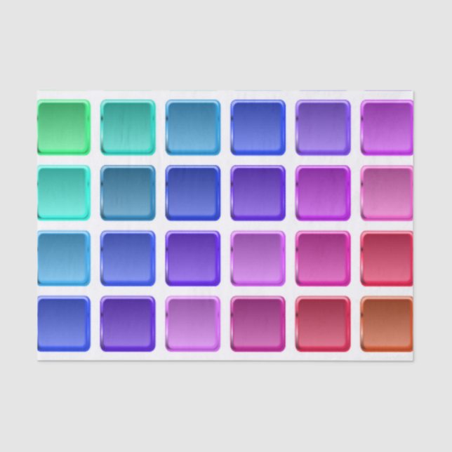 COLORFUL TILE SQUARES TISSUE PAPER (Front)