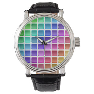 COLORFUL TILE SQUARES WATCH