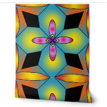Colorful tile style mandala