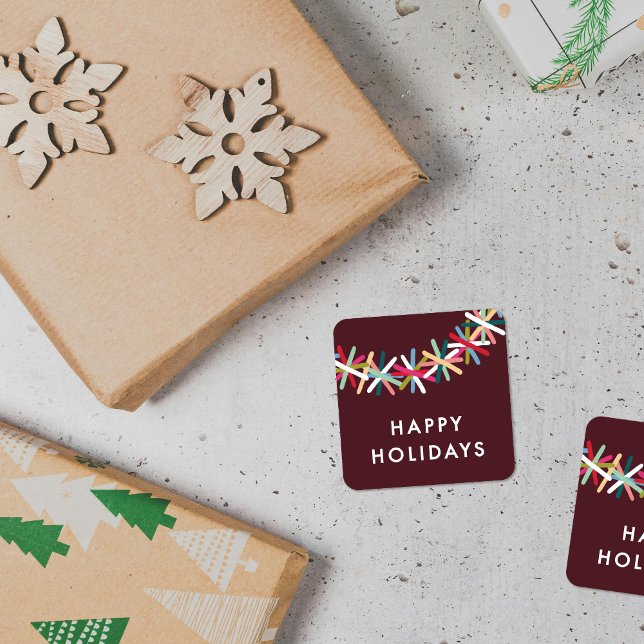 Colorful Tinsel Garland Happy Holidays Sticker (Creator Uploaded)