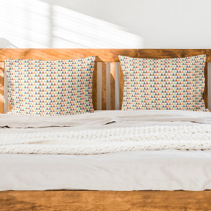 Colorful Tiny Triangles Fall Geometric Pattern Pillowcase