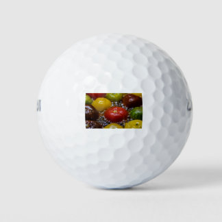 Colorful tomatoes golf balls