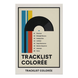 📀 Colorful Tracklist - Music in Color Codes Poster