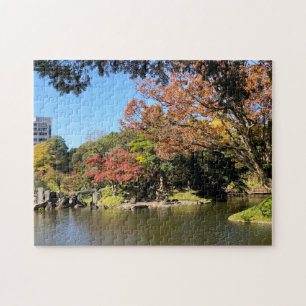 Colorful Trees Scenery at Japanese Garden Jigsaw Puzzle