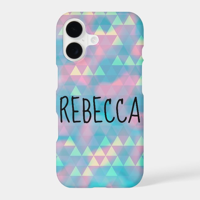 Colorful Triangles Cloudy Blue (Back)