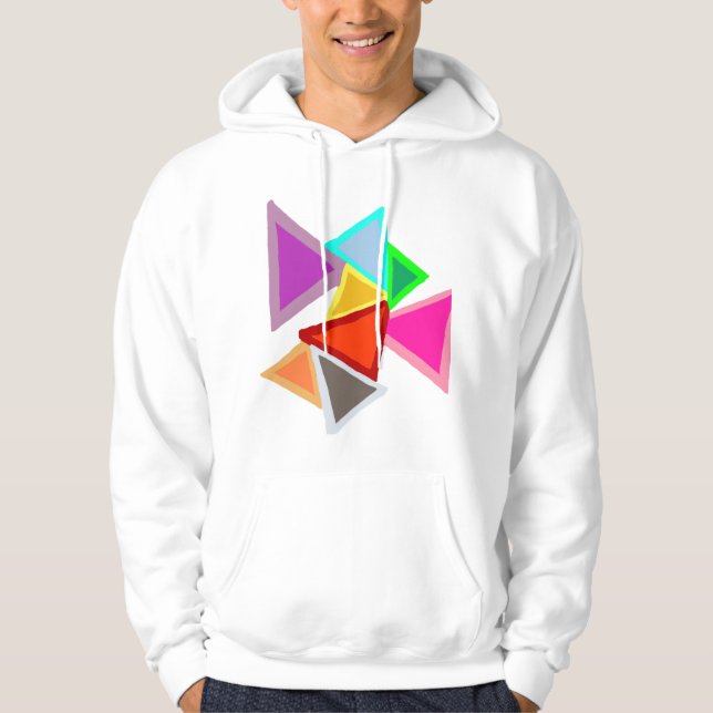 Colorful Triangles  Hoodie (Front)