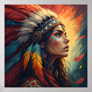 Colorful Tribal Spirit Art Print