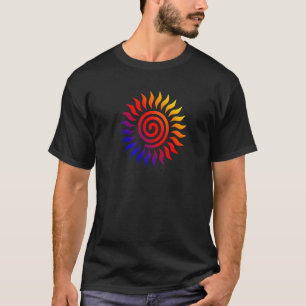 COLORFUL TRIBAL SUN SPIRAL SYMBOL Premium T-Shirt