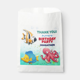 Colorful Tropical Fish Kids Birthday Party Favour Bags