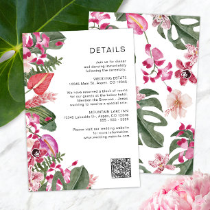 Colorful Tropical Floral Enclosure Card
