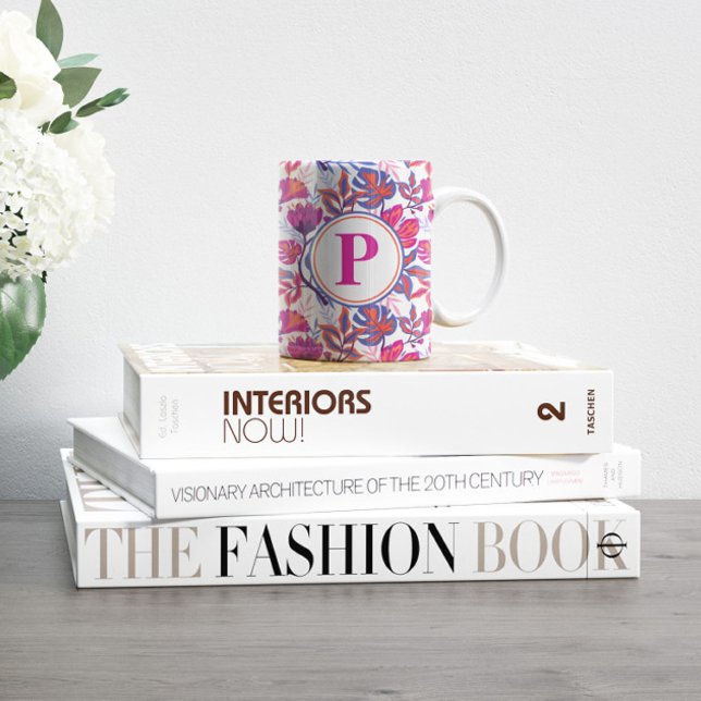 Colorful, Tropical Floral Pattern Coffee Mug (Creator Uploaded)