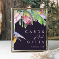 Colorful Tropical Floral | Purple Cards and Gifts