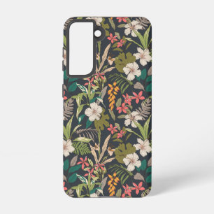 Colorful Tropical Flower Pattern Samsung Galaxy Case