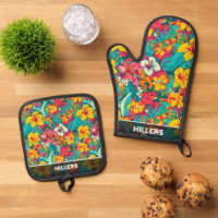 Colorful Tropical Flowers Pattern