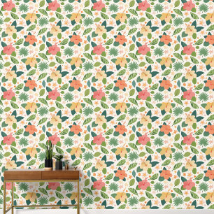 colorful tropical flowers wallpaper