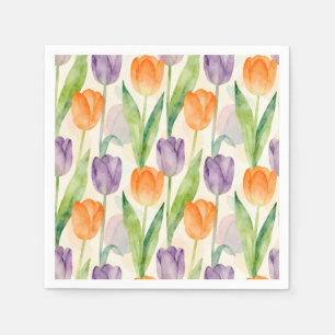 Colorful Tulip Pattern Napkin