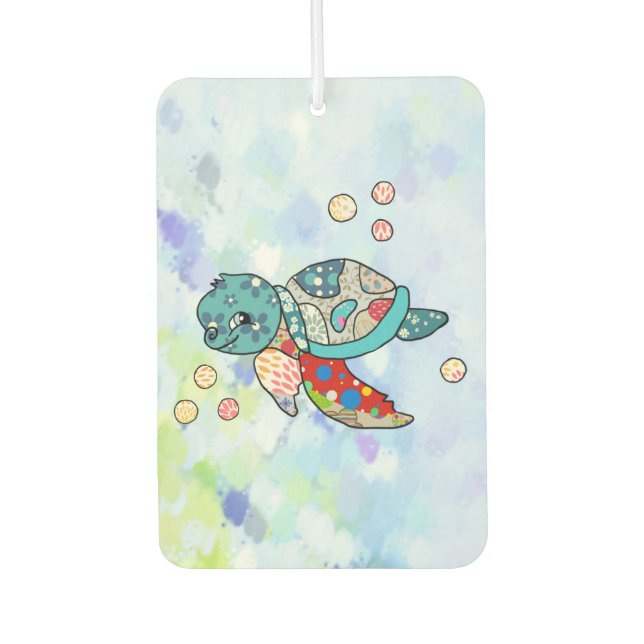colorful turtle car air freshener (Front)