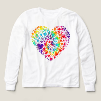 Colorful Tye Dye Die Tie Heart Valentine Day