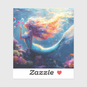 Colorful Underwater Mermaid Illustration