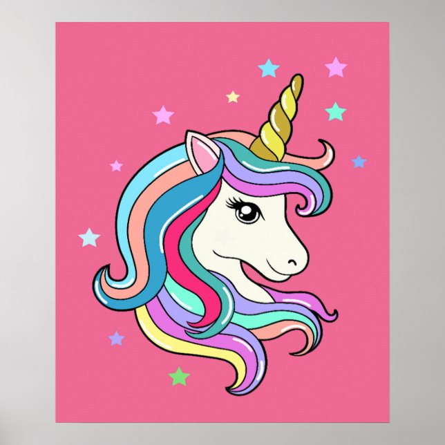 Colorful Unicorn Poster (Front)