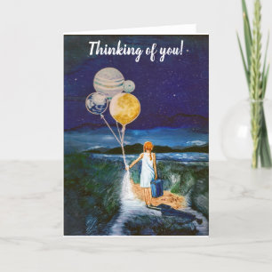 Colorful, unique, scenic thinking of you card