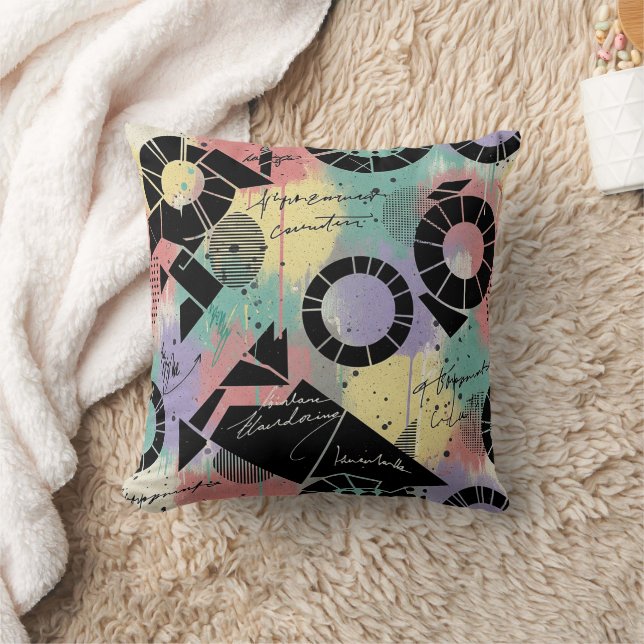 Colorful Urban Graffiti Pattern (10) Cushion (Blanket)