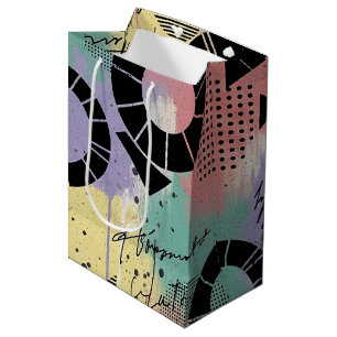 Colorful Urban Graffiti Pattern (10) Medium Gift Bag