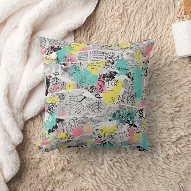 Colorful Urban Graffiti Pattern (3) Cushion (Blanket)