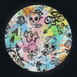 Colorful Urban Graffiti Pattern (6) Paper Plate<br><div class="desc">Colorful urban graffiti patchwork pattern paper plate featuring bold abstract blocks, expressive brush strokes, scribbles, stars, and mixed-media textures in bright blue, yellow, pink, orange, and black. Energetic and edgy with a modern street art aesthetic, this seamless design is ideal for graffiti art lovers, maximalist style fans, creative teens, and...</div>