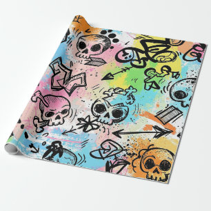 Colorful Urban Graffiti Pattern (6) Wrapping Paper