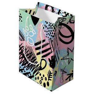 Colorful Urban Graffiti Pattern (9) Medium Gift Bag